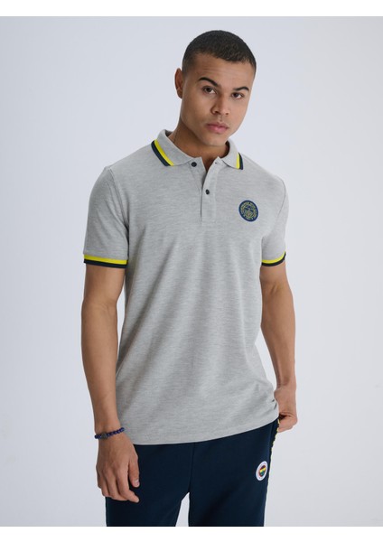 Erkek Trıbun Tek Renk Logolu Polo