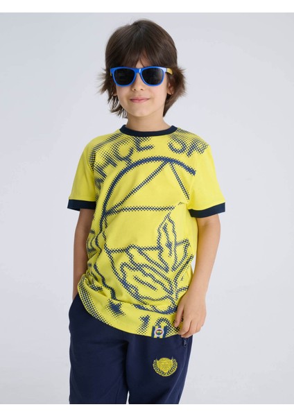 Çocuk Trıbun Halftone Logolu Tshırt
