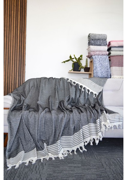 2'li Paket Diamond Pamuklu Kolları Örten Çekyat Örtüsü Çok Amaçlı 170/220 cm Krem Koltuk Örtüsü