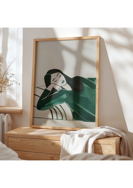 Soyut Sanat Doğal Ahşap Çerçeveli Duvar Tablosu modelleri