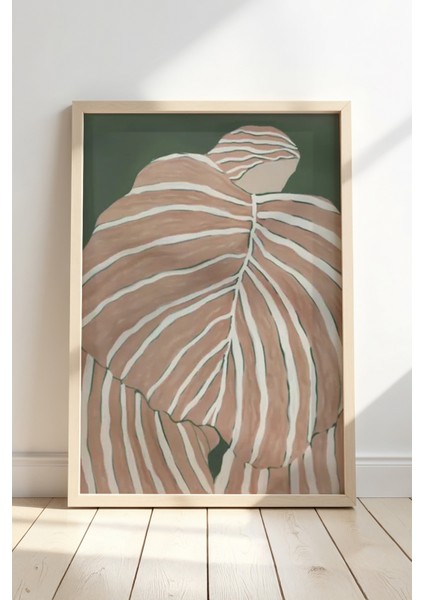 Şık Dekor Doğal Ahşap Çerçeveli Duvar Tablosu