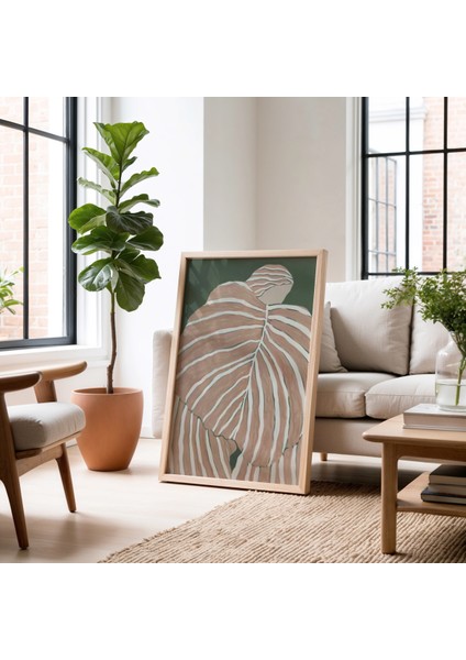 Şık Dekor Doğal Ahşap Çerçeveli Duvar Tablosu fiyatları