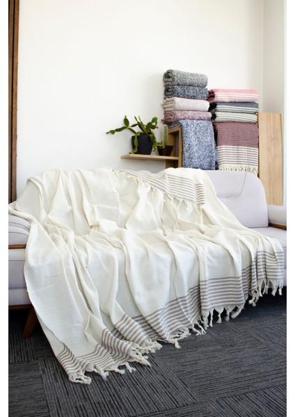 2'li Paket Diamond Pamuklu Kolları Örten Çekyat Örtüsü Çok Amaçlı 180X300 cm Krem Koltuk Örtüsü fiyatları