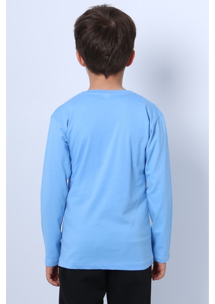 Erkek Çocuk Uzun Kollu Tshirt Stay True Baskılı Bisiklet Yaka E29 indirimleri