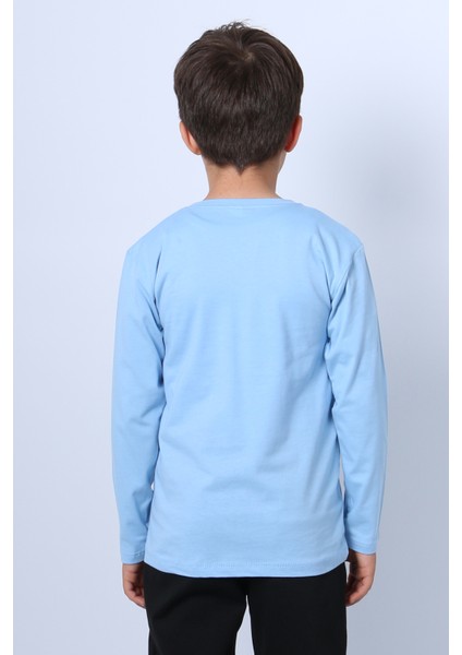 Erkek Çocuk Uzun Kollu Tshirt Stay True Baskılı Bisiklet Yaka E29 indirimleri