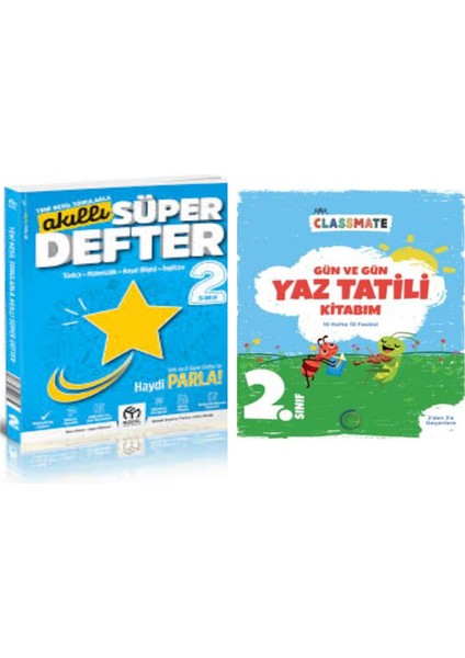 2.sınıf Akıllı Süper Defter ve Gün-Gün Yaz Tatili Kitabım