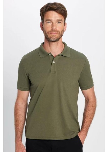 Erkek 5'li Paket Siyah-Beyaz-Lacivert-Haki-Gri Slim Fit Dar Kesim Pamuklu Düz Pike Polo Yaka Tişört indirimleri