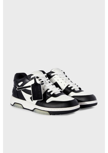 Deri Ok Tasarımlı Sneaker Ayakkabı Erkek Ayakkabı OMIA189C99LEA007 0110