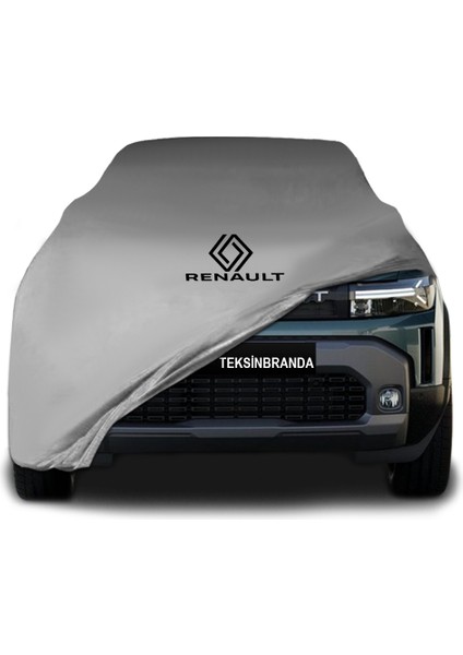 Renault Duster (2024 - ) Gri Kumaş Araba Branda Logolu Penye Oto Branda