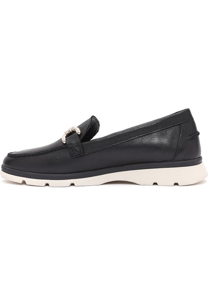 Kadın Siyah Toka Detaylı Comfort Loafer 25SFD153718