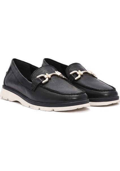 Kadın Siyah Toka Detaylı Comfort Loafer 25SFD153718