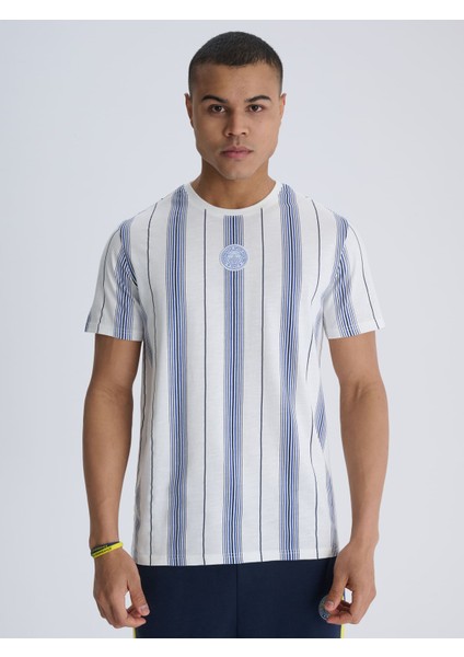 Erkek Trıbun Lacivert Çizgili Tshırt