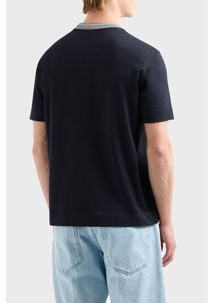 Şerit Detaylı Pamuk Regular Fit Sıfıt Yaka T Shirt Erkek T Shirt EM000853 AF12926 UB118