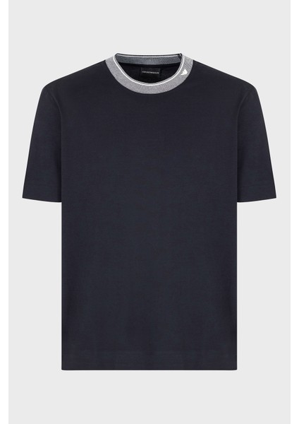 Şerit Detaylı Pamuk Regular Fit Sıfıt Yaka T Shirt Erkek T Shirt EM000853 AF12926 UB118
