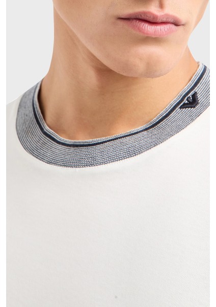 Şerit Detaylı Pamuk Regular Fit Sıfıt Yaka T Shirt Erkek T Shirt EM000853 AF12926 U0003