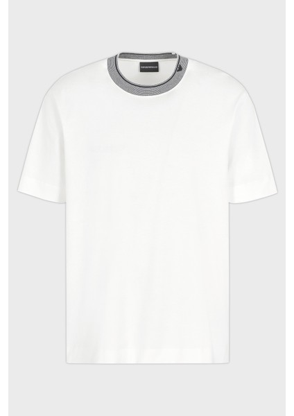 Şerit Detaylı Pamuk Regular Fit Sıfıt Yaka T Shirt Erkek T Shirt EM000853 AF12926 U0003