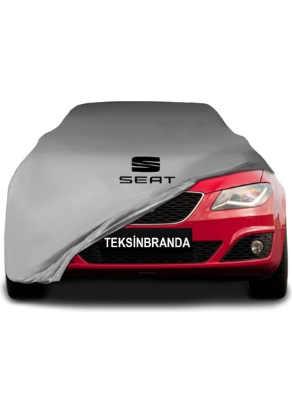 Seat Exeo Sedan Gri Kumaş Araba Branda Logolu Kumaş Araba Brandası Penye Oto Branda