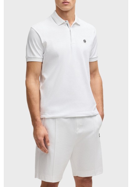 Logolu Pamuk Regular Fit Düğmeli Polo Yaka T Shirt Erkek Polo Yaka T Shirt 50533273 100