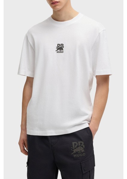 Pamuk Relaxed Fit Bisiklet Yaka Logolu T Shirt Erkek T Shirt 50542766 100