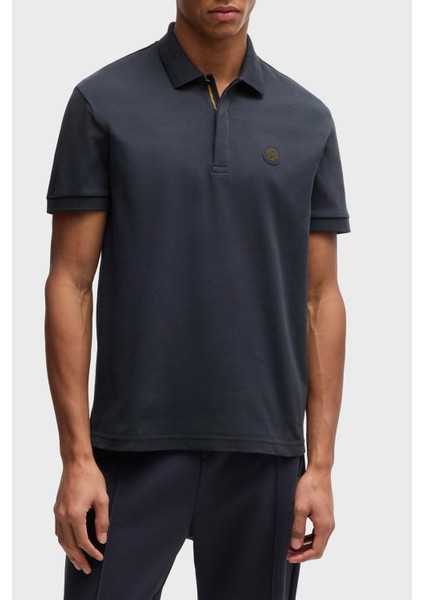 Logolu Pamuk Regular Fit Düğmeli Polo Yaka T Shirt Erkek Polo Yaka T Shirt 50533273 402