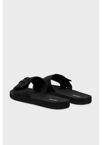 Logolu Simli Terlik 40S4MKFA1D001 Bayan Terlik 40S4MKFA1D 001 fırsatları