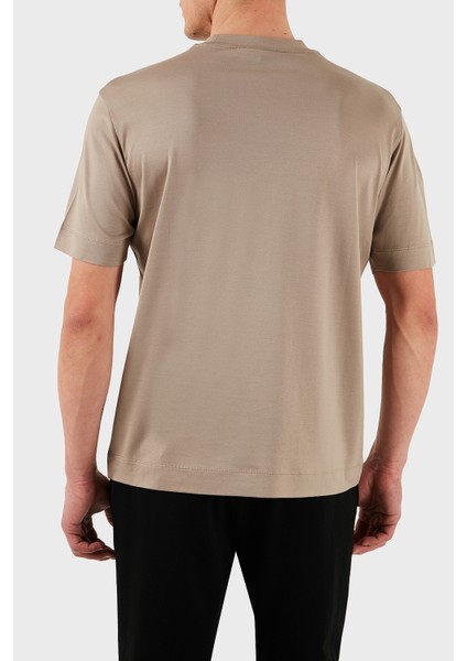 Logo Işlemeli Regular Fit Pamuklu Bisiklet Yaka T Shirt Erkek T Shirt EM001033 AF10017 M6085 fiyatları