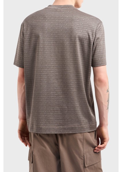 Jakarlı Logo Baskılı Regular Fit Bisiklet Yaka T Shirt Erkek T Shirt EM000787 AF12916 F6052 fiyatları