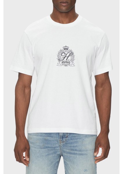 Pamuk Logolu Regular Fit Bisiklet Yaka T Shirt Erkek T Shirt 50538246 100