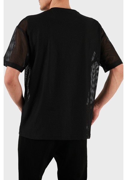 Logo Efektli Oversize Fit Bisiklet Yaka File T Shirt Erkek T Shirt 50510000 001 fiyatları