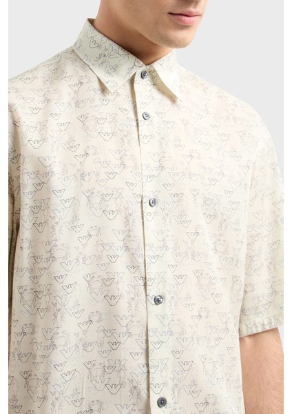 Pamuk Karışımlı Oversize Fit Tamamı Baskılı Gömlek Erkek Gömlek EM001535 AF14214 MB046 fırsatları