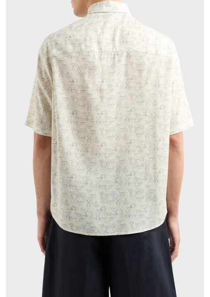 Pamuk Karışımlı Oversize Fit Tamamı Baskılı Gömlek Erkek Gömlek EM001535 AF14214 MB046 fiyatları