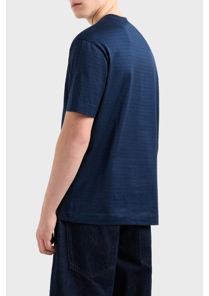 Jakarlı Logo Baskılı Regular Fit Bisiklet Yaka T Shirt Erkek T Shirt EM000787 AF12916 FB224 fiyatları
