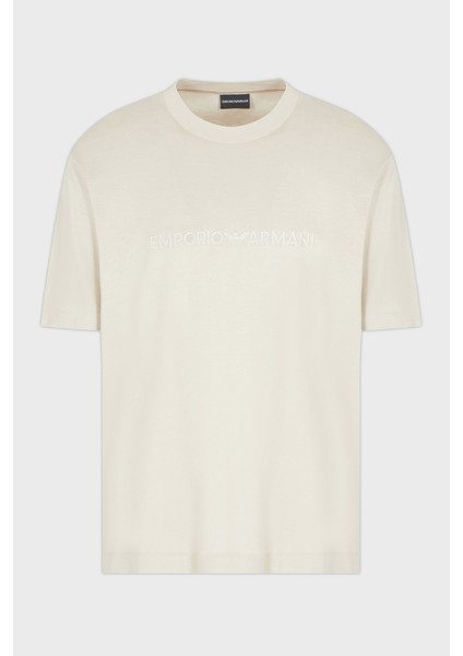 Logo Nakışlı Pamuklu Regular Fit Bisiklet Yaka T Shirt Erkek T Shirt EM001070 AF13747 U1098 fırsatları