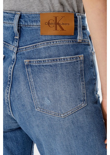 Pamuklu Mom Fit Yüksek Bel Düz Paça Jeans J20J2251401A4 Bayan Kot Pantolon J20J225140 1A4 indirimleri