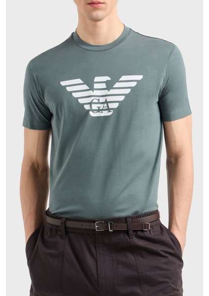 Pamuklu Regular Fit Bisiklet Yaka Logolu T Shirt Erkek T Shirt 8N1TN5 1jpzz M9061