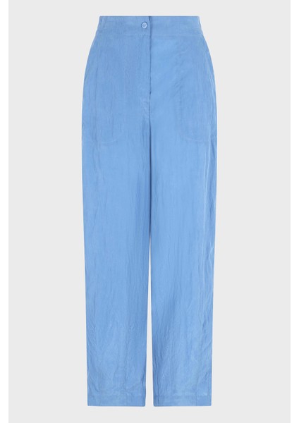 Relaxed Fit Yüksek Bel Düz Paça Cupra Pantolon Bayan Pantolon EW000654 AF12644 U9324 fırsatları