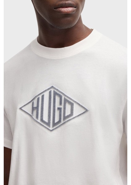 Pamuklu Geometrik Logo Nakışlı Regular Fit Bisiklet Yaka T Shirt Erkek T Shirt 50534934 102 fırsatları