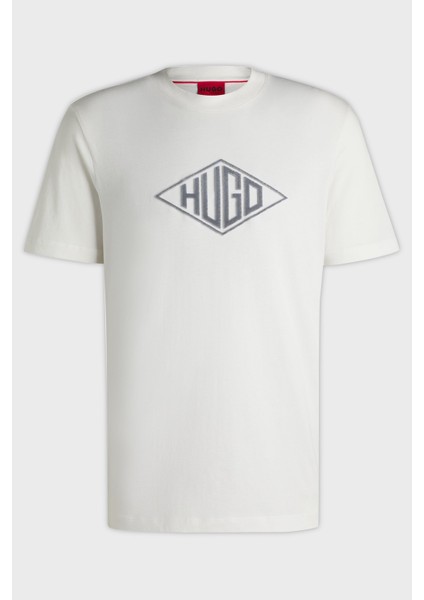 Pamuklu Geometrik Logo Nakışlı Regular Fit Bisiklet Yaka T Shirt Erkek T Shirt 50534934 102 indirimleri