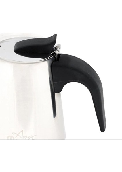 Espresso Kahve Makine Paslanmaz Çelik Indüksiyonlu Moka Pot 300ML Koleksiyon 1 Adet