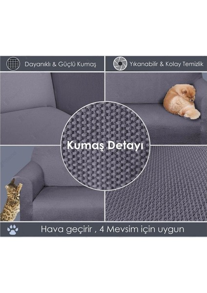 Balpeteği 3 Kişilik Lastikli Koltuk Kılıfı Çekyat Koltuk Örtüsü Streç Esnek Kanepe Kılıfı fiyatları