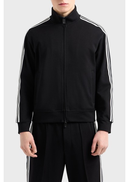 Pamuklu Regular Fit Dik Yaka Logo Bantlı Sweat Erkek Sweat EM001110 AF13488 UC001