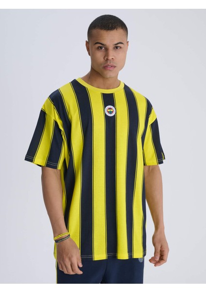 Erkek Trıbun Çubuklu Tshırt