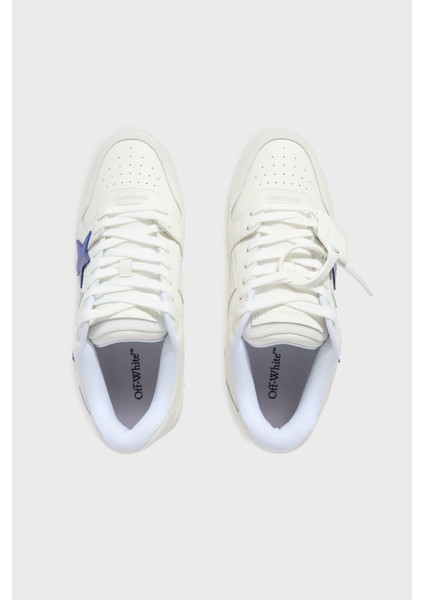 Yıldız Baskılı Deri Sneaker Ayakkabı Erkek Ayakkabı OMIA189S25LEA00D 0145