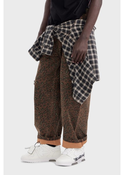 Deri Yazı Baskılı Sneaker Ayakkabı Erkek Ayakkabı OMIA189C99LEA01A 0110 fiyatları