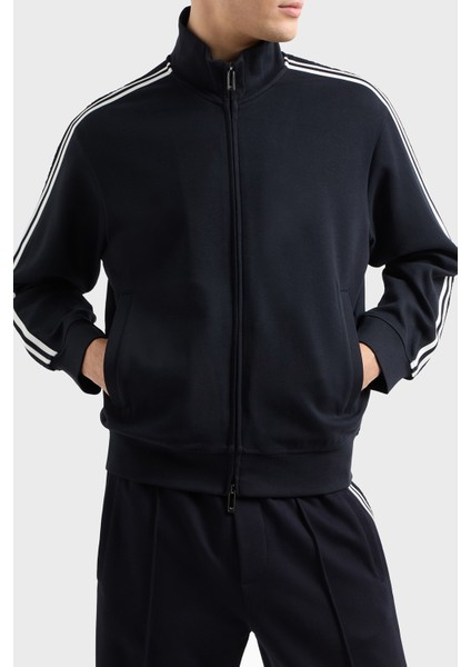 Pamuklu Regular Fit Dik Yaka Logo Bantlı Sweat Erkek Sweat EM001110 AF13488 UB118