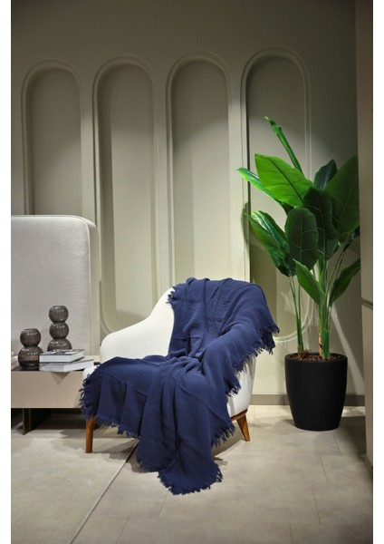 Indigo Müslin Koltuk Şalı / Tv Battaniyesi (100 x 200 Cm) modelleri