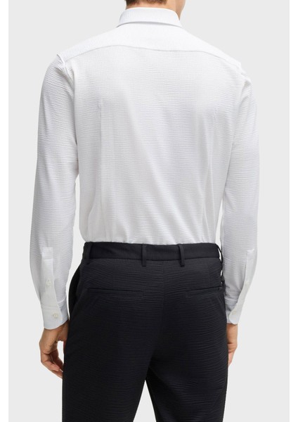 Dokulu Slim Fit Uzun Kollu Gömlek Erkek Gömlek 50539858 100 fiyatları