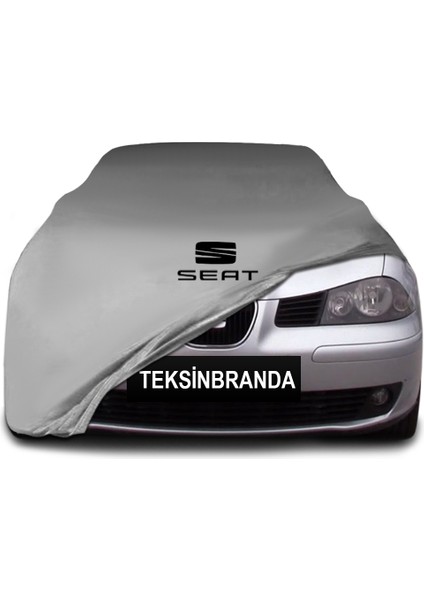 Seat Cordoba Gri Kumaş Araba Branda Logolu Kumaş Araba Brandası Penye Oto Branda