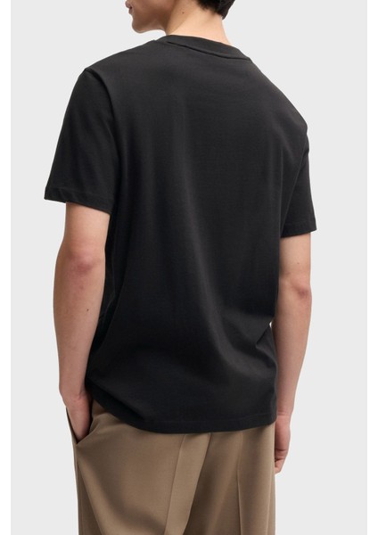Pamuklu Geometrik Logo Nakışlı Regular Fit Bisiklet Yaka T Shirt Erkek T Shirt 50534934 001 fiyatları