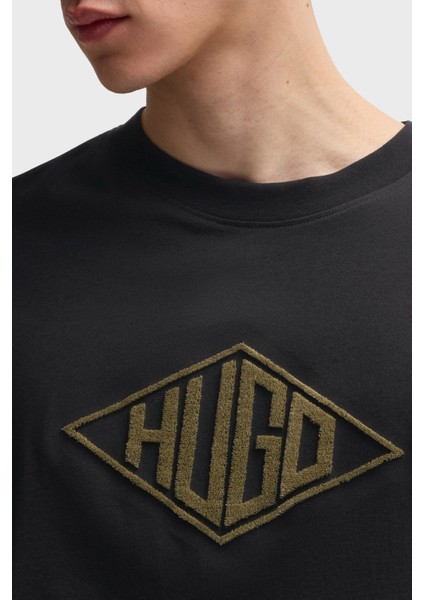 Pamuklu Geometrik Logo Nakışlı Regular Fit Bisiklet Yaka T Shirt Erkek T Shirt 50534934 001 fırsatları